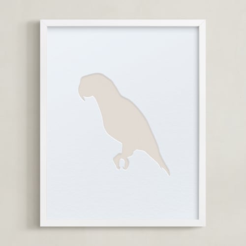 This is a bisque silhouette art by Minted called pet silhouette: custom letterpress print 