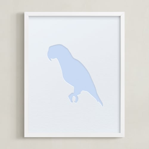 This is a cornflower silhouette art by Minted called pet silhouette: custom letterpress print 