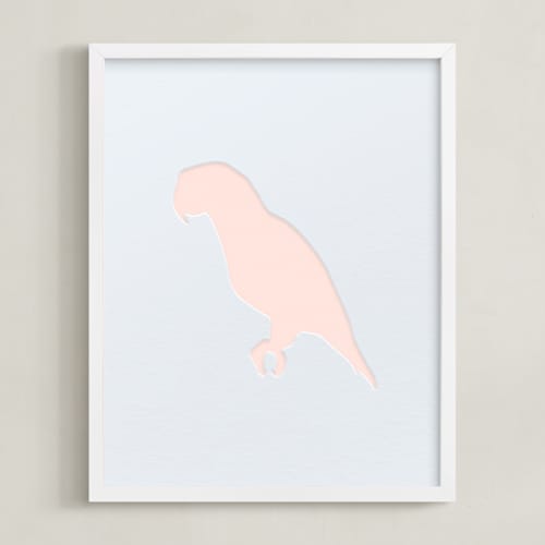 This is a soft blush silhouette art by Minted called pet silhouette: custom letterpress print 