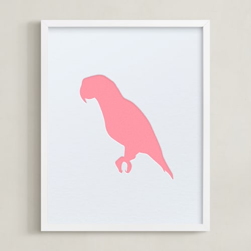 This is a rose silhouette art by Minted called pet silhouette: custom letterpress print 