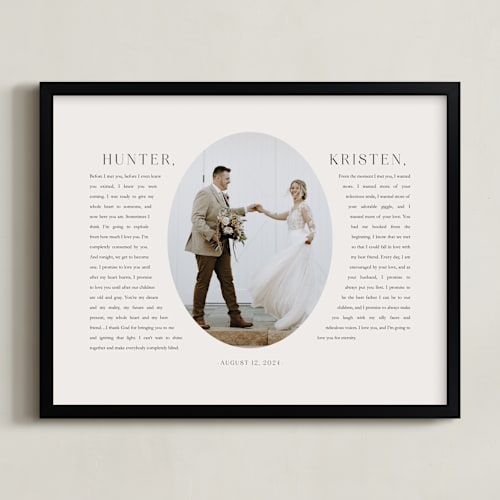 This is a fog photo art by Sarah Curry called our vows: framed photo
