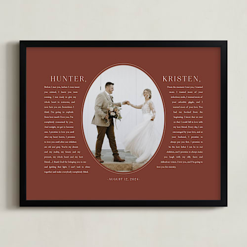 This is a rustique photo art by Sarah Curry called our vows: framed photo