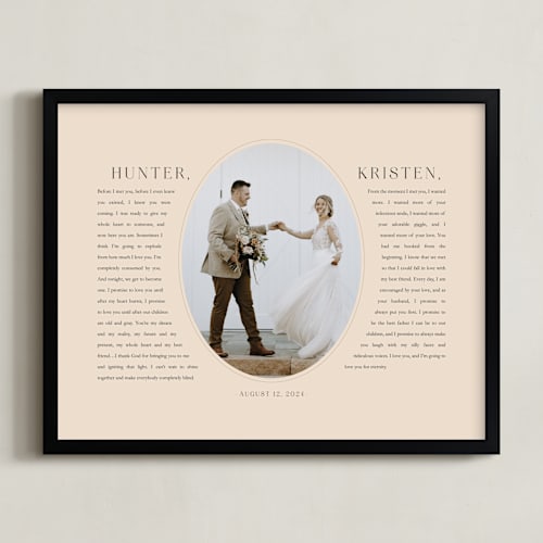 This is a blush photo art by Sarah Curry called our vows: framed photo