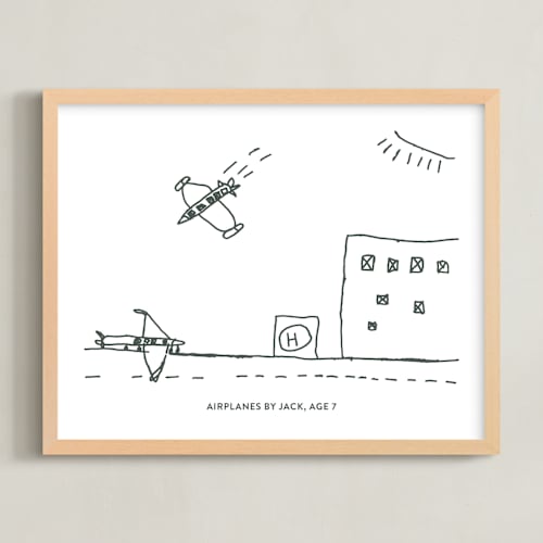 This is a deep gray photos to art by Minted called your drawing: landscape custom print