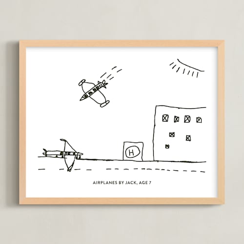 This is a black photos to art by Minted called your drawing: landscape custom print