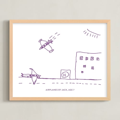 This is a dusty violet photos to art by Minted called your drawing: landscape custom print