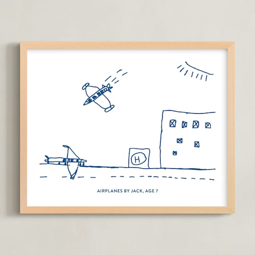 This is a blueberry photos to art by Minted called your drawing: landscape custom print