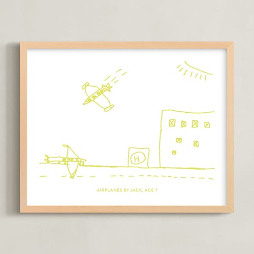 This is a lime photos to art by Minted called your drawing: landscape custom print