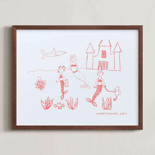 Your Drawing as Letterpress Art Print