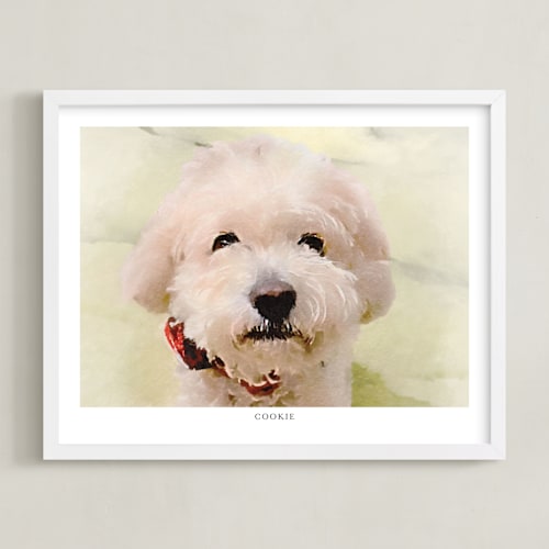 This is a white photos to art by Minted called your pet: landscape custom text print