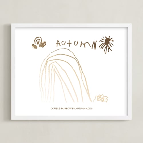 This is a gold photos to art by Minted called your drawing as foil art print