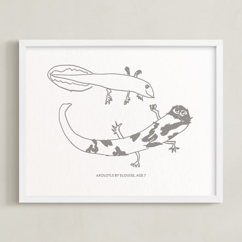 This is a warm gray photos to art by Minted called your drawing: landscape custom letterpress print