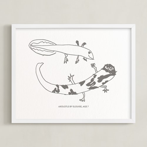 This is a black photos to art by Minted called your drawing: landscape custom letterpress print