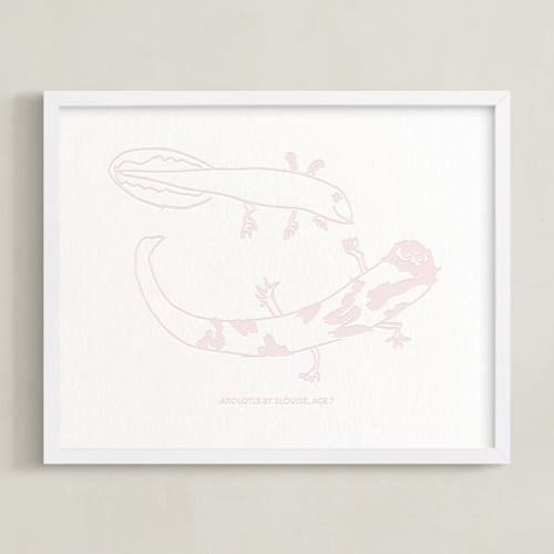 This is a soft blush photos to art by Minted called your drawing: landscape custom letterpress print