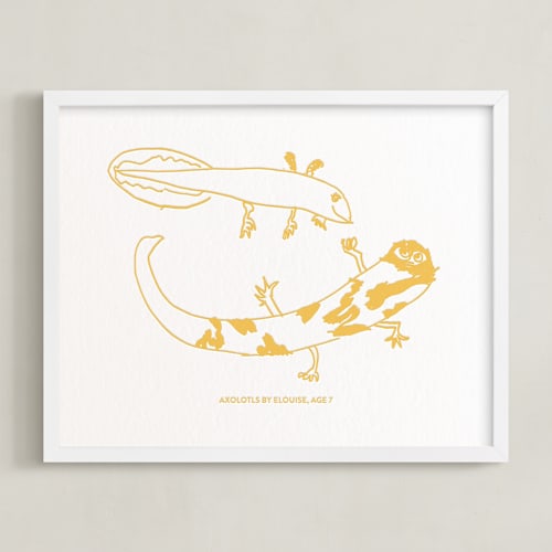 This is a mustard photos to art by Minted called your drawing: landscape custom letterpress print