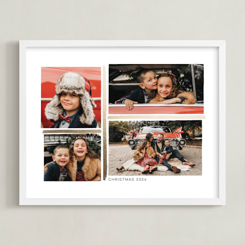 This is a gold foil stamped photo art by Hooray Creative called 4 photo collage