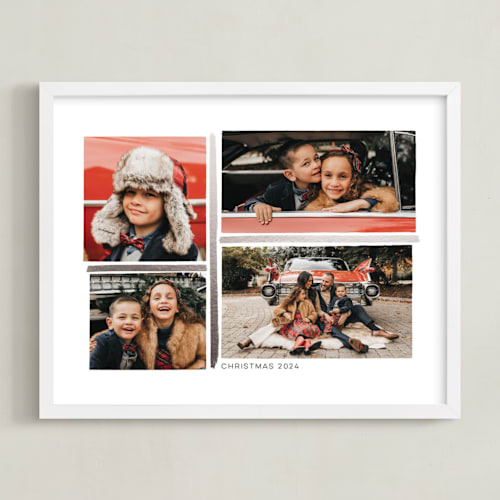 This is a silver foil stamped photo art by Hooray Creative called 4 photo collage
