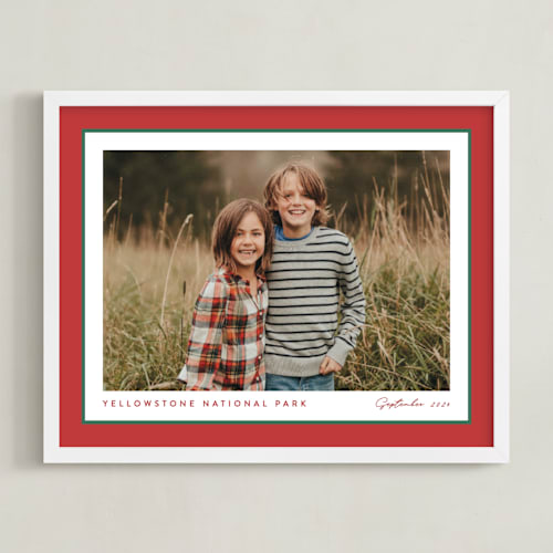 This is a cherry photo art by Carolyn MacLaren called ribbon frame: landscape framed photo