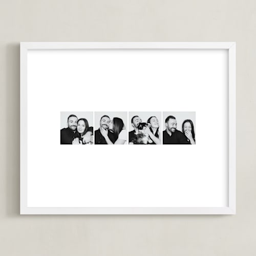 This is a white photo art with standard by Minted called photo strip: landscape framed photo