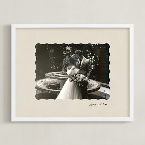 This is a latte photo art with standard by Sara Hicks Malone called vintage scallop: landscape