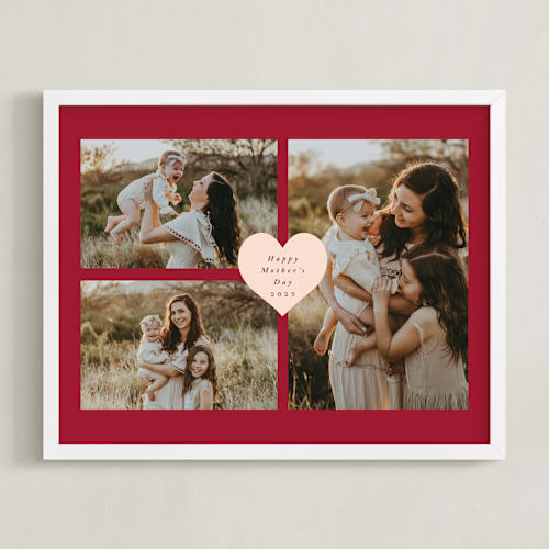 This is a berry photo art by Stacy Maalouf called heart tag: landscape framed photo