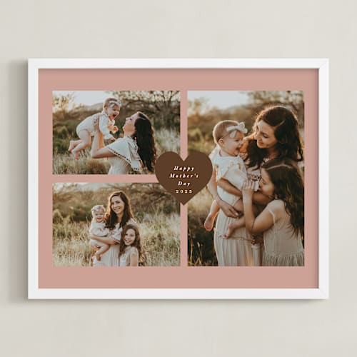 This is a blush photo art by Stacy Maalouf called heart tag: landscape framed photo