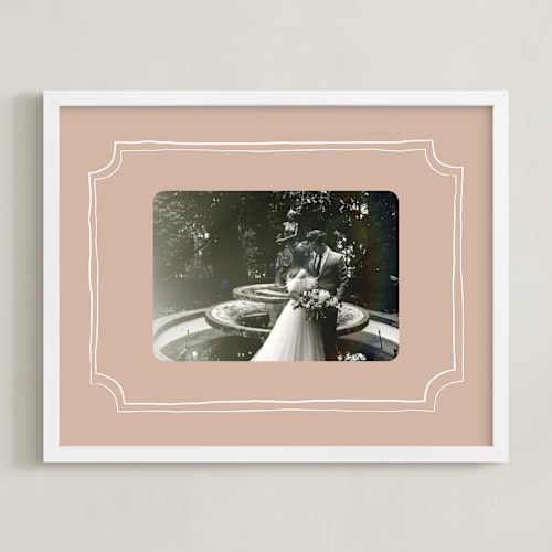 This is a blush photo art with standard by Kelly Watkins called vintage frame: landscape