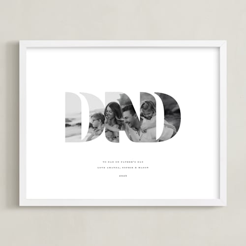 This is a chalk photo art by Olivia Kanaley Inman called dad: framed photo