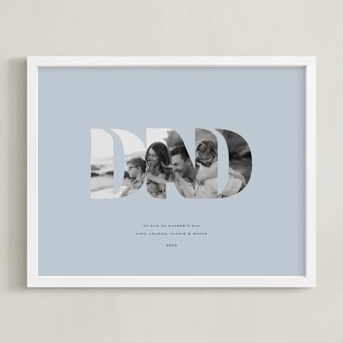 This is a steel photo art by Olivia Kanaley Inman called dad: framed photo