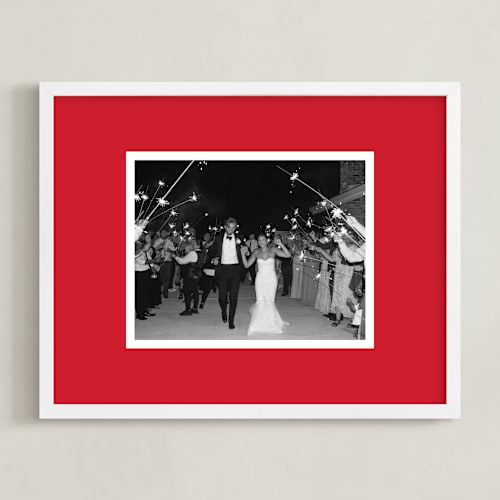 This is a red photo art with standard by Minted called color border: landscape framed photo