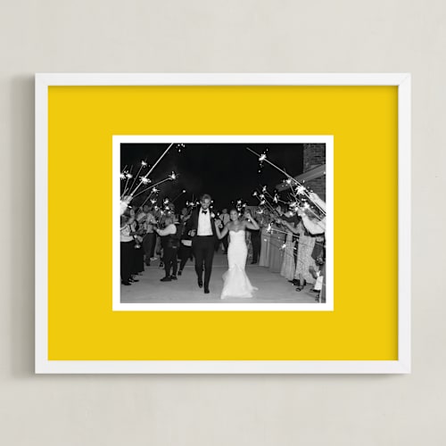 This is a yellow photo art by Minted called color border: landscape framed photo