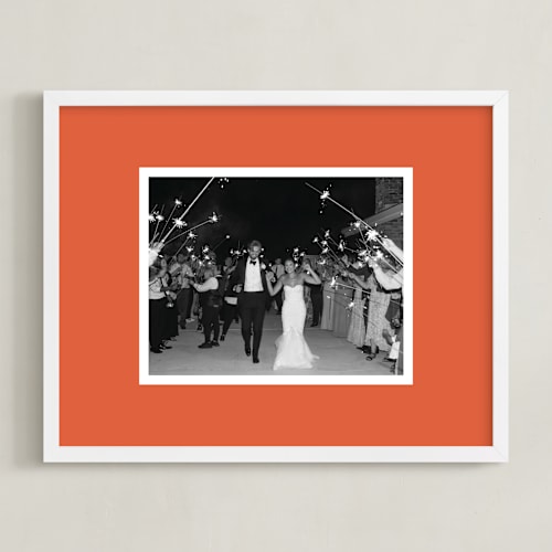 This is a orange photo art by Minted called color border: landscape framed photo