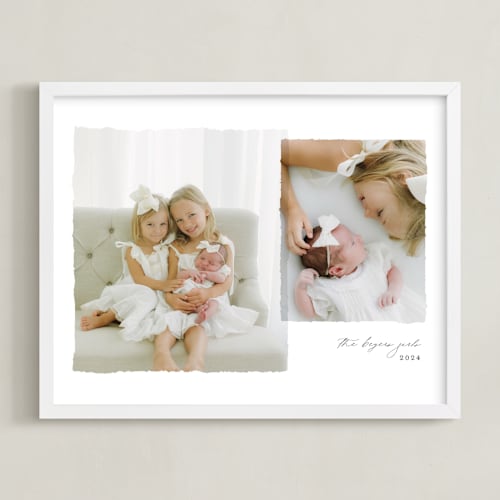 This is a white photo art by Brianne Larsen called torn two photo: landscape framed photo 