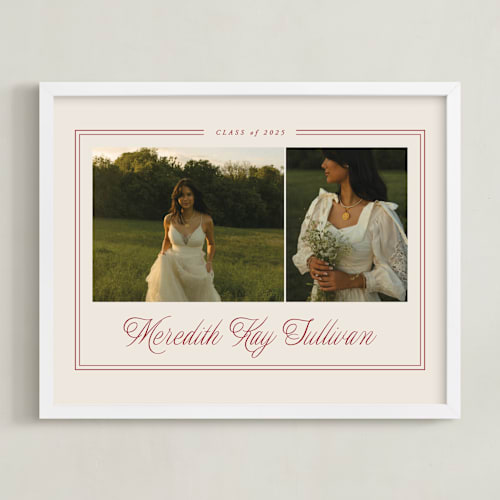 This is a cherry photo art by Brianne Larsen called timeless border: landscape framed photo