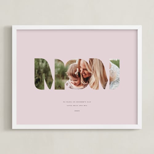 This is a mauve photo art by Olivia Kanaley Inman called mom: framed photo