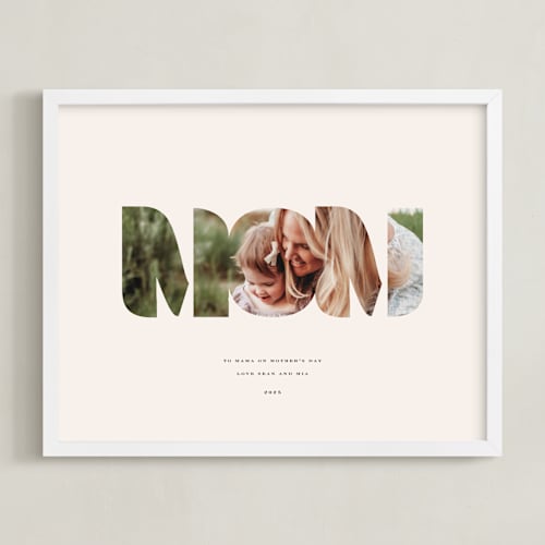 This is a ecru photo art by Olivia Kanaley Inman called mom: framed photo
