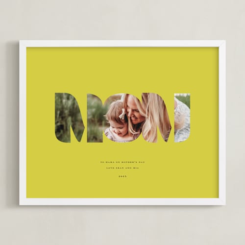 This is a citrine photo art by Olivia Kanaley Inman called mom: framed photo