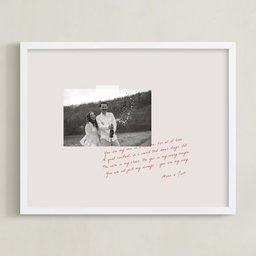 This is a crimson photo art with standard by Jenny Millington called love scribble: landscape