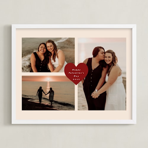 This is a cookie dough photo art by Stacy Maalouf called heart tag: landscape framed photo