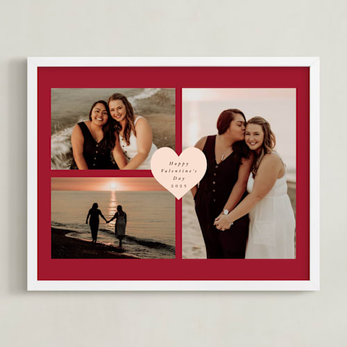This is a berry photo art by Stacy Maalouf called heart tag: landscape framed photo