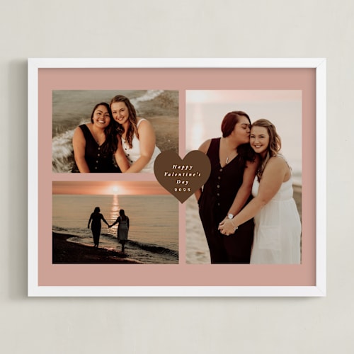 This is a blush photo art by Stacy Maalouf called heart tag: landscape framed photo