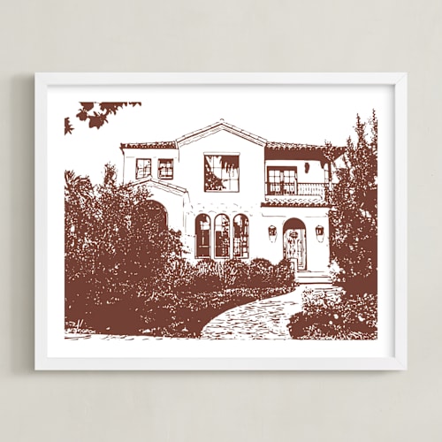 This is a rustique home wall art by Minted called house: white border custom print