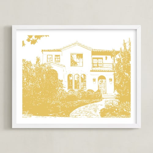 This is a lemon grove home wall art by Minted called house: white border custom print