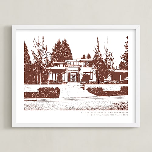 This is a rustique home wall art by Minted called house: custom print with text