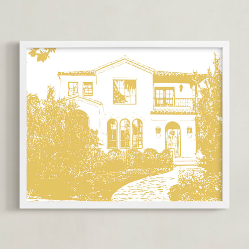 This is a lemon grove home wall art by Minted called house: custom print