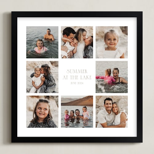 This is a taupe photo art by Up Up Creative called eight photo: square framed photo
