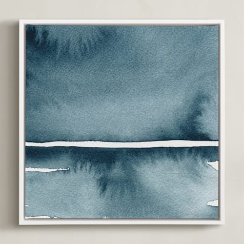 This is a indigo blue art by Renee Anne Bouffard-McManus called winter windswept