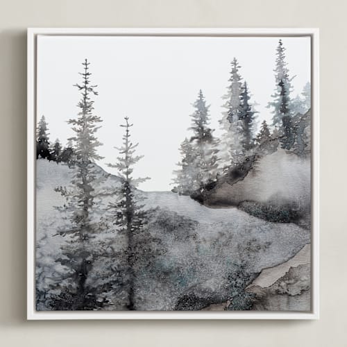 This is a natural blue art by Katy Abraham called timberline