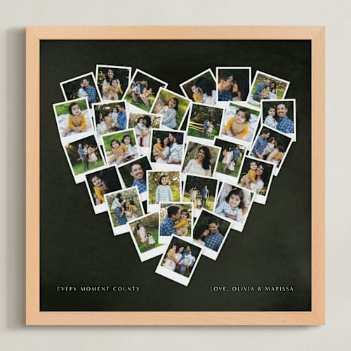 This is a olive shadow photo art by Minted called painted hues heart snapshot mix® cool