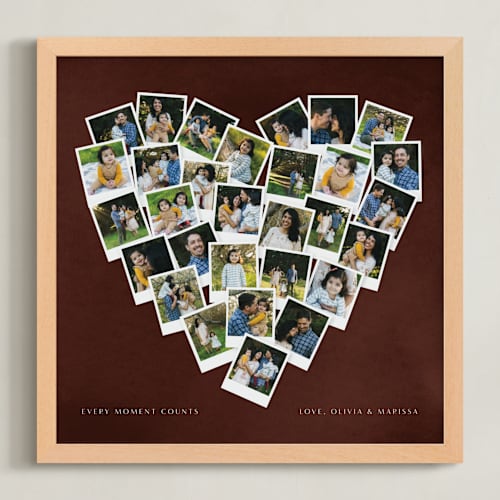This is a rustique photo art by Minted called painted hues heart snapshot mix® warm
